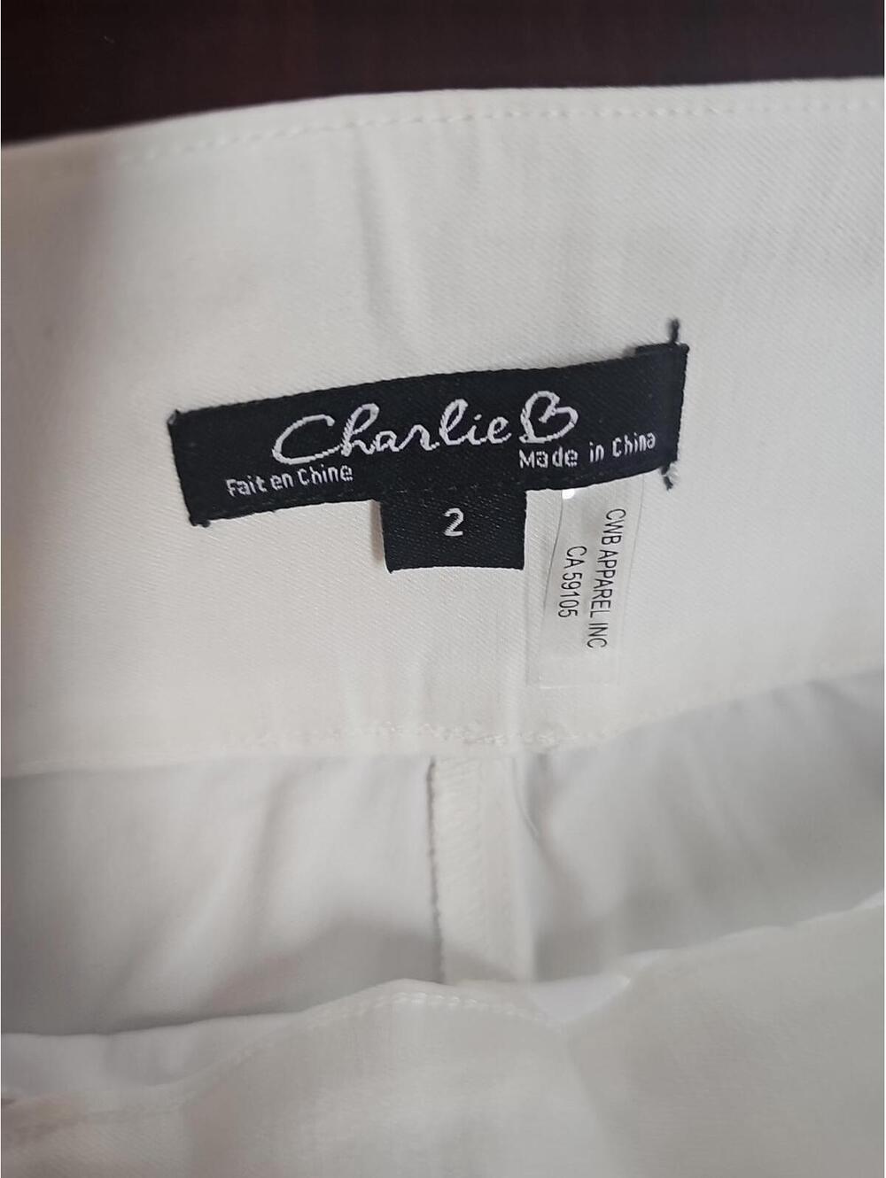 Charlie B Pull On High Waist White Pants Size 2 Stretch Womens - Picture 4 of 8